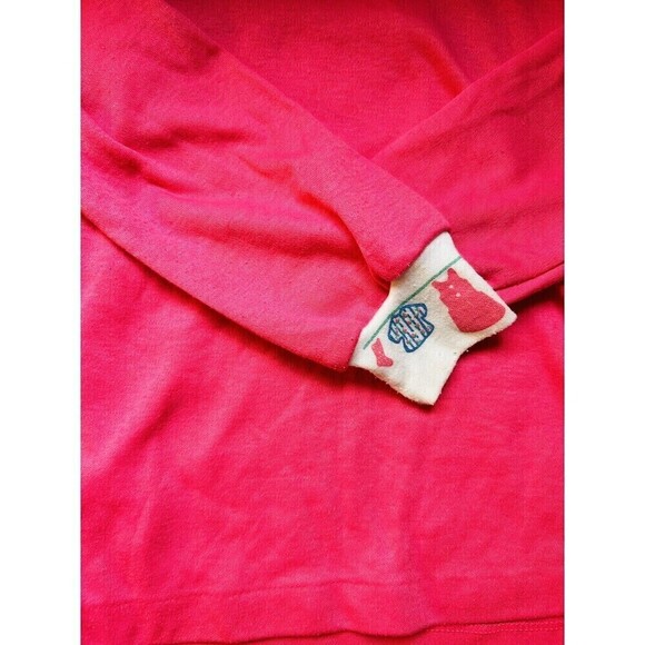 Vintage Hartstrings Girls Pink & White Clothesline Cotton Turtleneck  T Sz 4 USA - Picture 2 of 4